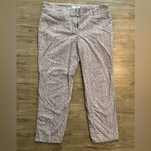 ANN TAYLOR LOFT Marisa Crop Capri Pattern Pants Size 10. Excellent condition.